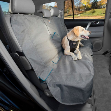 Ochranný prehoz na zadné sedadlá Kurgo Heather Bench Seat Cover- Heather Grey/Coastal Blue